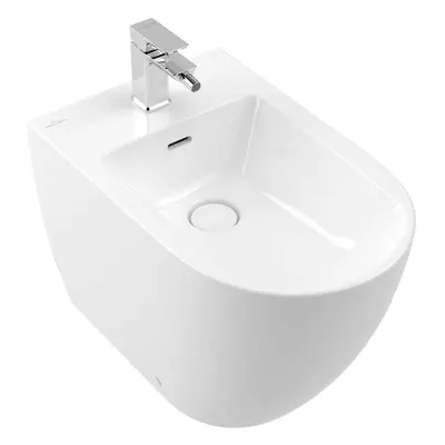 Villeroy & Boch Subway 3.0 - Stojící bidet, s přepadem, otvor pro baterii, alpská bílá 44710001