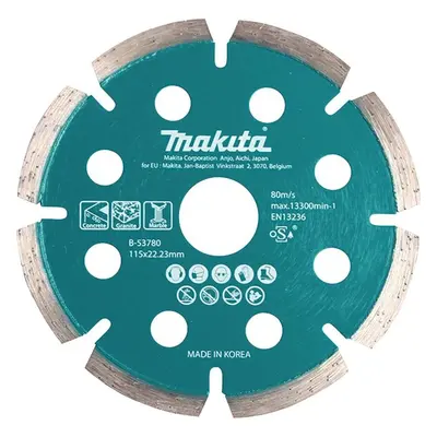 Makita Příslušenství - Diamantový řezný kotouč tvrdé materiály 115x22,2 mm B-53780