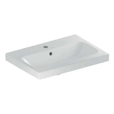 Geberit iCon - Umyvadlo 60x42x17 cm, s přepadem, s otvorem pro baterii, KeraTect, bílá 501.841.0