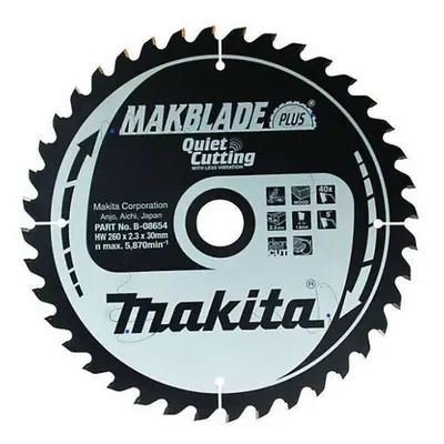 Makita Příslušenství - Pilový kotouč na dřevo, 260x30 mm, 40 zubů B-08654