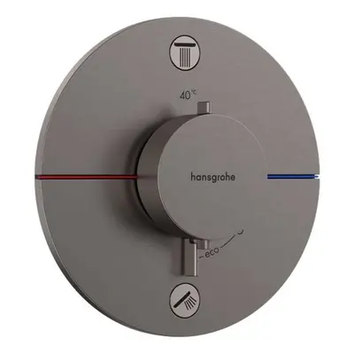 Hansgrohe ShowerSelect Comfort - Termostatická baterie pod omítku, pro 2 spotřebiče, kartáčovaný