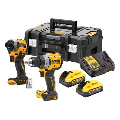 DeWALT Nářadí - 18V AKU sada vrtačky a rázového utahováku, 2x aku 5,0 Ah POWERSTACK, nabíječka D