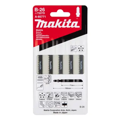 Makita Příslušenství - Sada pilových plátků 9 TPI, délka 100 mm, 5 ks A-85771