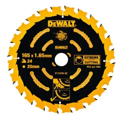 DeWALT Příslušenství - Pilový kotouč 165x20 mm, 24 zubů DT10300