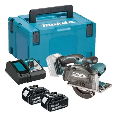 Makita Nářadí - 18V AKU okružní pila na kov 136 mm, 2x aku 5,0 Ah LXT, nabíječka DCS552RTJ