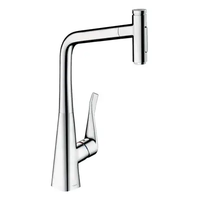 Hansgrohe M71 - Dřezová baterie M7117-H320 s výsuvnou sprškou, sBOX, chrom 73816000