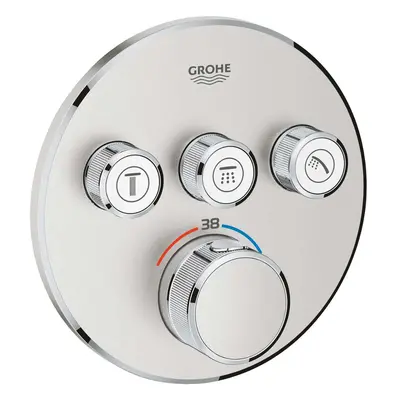 Grohe Grohtherm SmartControl - Termostatická sprchová podomítková baterie, 3 ventily, supersteel