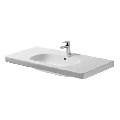 Duravit D-Code - Umyvadlo nábytkové 105x48 cm, s přepadem, s otvorem pro baterii, bílá 034210000