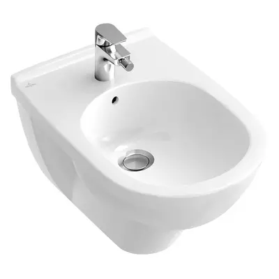 Villeroy & Boch O.novo - Závěsný bidet 360x560 mm, 1 otvor pro baterii, CeramicPlus, alpská bílá