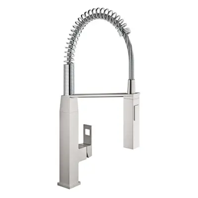 Grohe Eurocube - Dřezová baterie s flexibilním ramenem a sprškou, supersteel 31395DC0