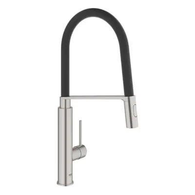 Grohe Concetto - Dřezová baterie s flexibilním ramenem s přepínačem, supersteel 31491DC0