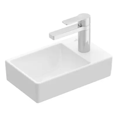 Villeroy & Boch Avento - Umývátko 36x22 cm, bez přepadu, 1 otvor pro baterii vpravo, CeramicPlus