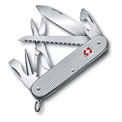 VICTORINOX - Střední kapesní nůž Farmer X Alox, 10 funkcí, stříbrná 0.8271.26