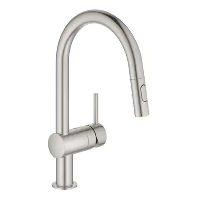 Grohe Minta - Dřezová baterie s výsuvnou sprškou, supersteel 32321DC2