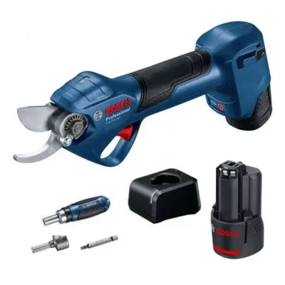 Bosch Zahradní technika - 12V AKU nůžky na větve, 2x aku 3,0 Ah, nabíječka 06019K1021