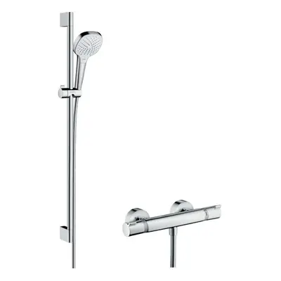 Hansgrohe Croma Select E - Sprchový set Vario s termostatem, 3 proudy, sprchová tyč 90 cm, bílá/