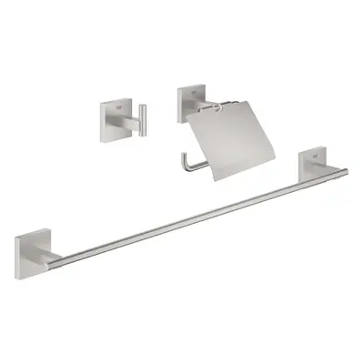 Grohe QuickFix Start Cube - Set koupelnových doplňků 3 v 1, supersteel 41124DC0