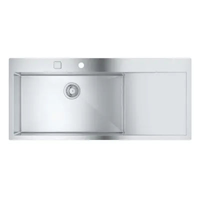 Grohe Dřezy - Dřez K1000 s automatickým odtokem, 116x52 cm, kartáčovaná nerez 31581SD1