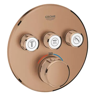 Grohe Grohtherm SmartControl - Termostatická sprchová podomítková baterie, 3 ventily, kartáčovan