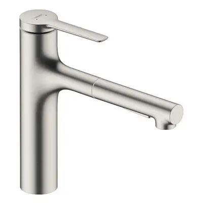 Hansgrohe Zesis M33 - Dřezová baterie s výsuvnou sprškou, sBox, vzhled nerezu 74823800