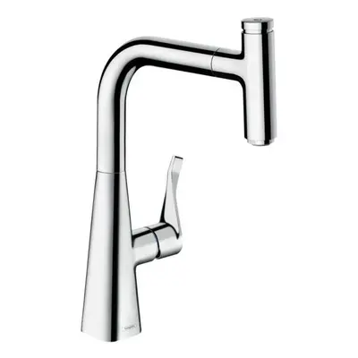 Hansgrohe Metris Select - Dřezová baterie s výsuvnou koncovkou, chrom 14857000