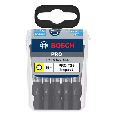 Bosch Příslušenství - Sada bitů T25, délka 55 mm, 15 ks 2608522534