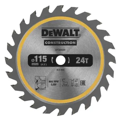 DeWALT Příslušenství - Pilový kotouč 115x9,5 mm, 24 zubů DT20420