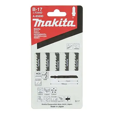 Makita Příslušenství - Sada pilových plátků 6 TPI, délka 100 mm, 5 ks A-85690