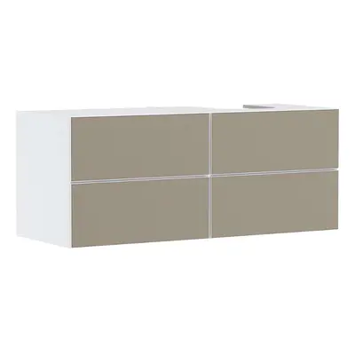 Hansgrohe Xevolos E - Umyvadlová skříňka 137x56x55 cm, 4 zásuvky, matná bílá/bronz 54239390