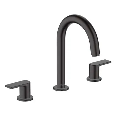 Hansgrohe Vernis Shape - Umyvadlová baterie s výpustí, 3-otvorová instalace, matná černá 7156367