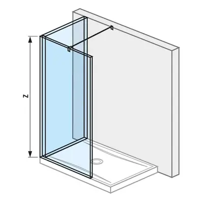 Jika Pure - Sprchová stěna Walk in L dvoudílná 140x90 cm, Jika Perla Glass, čiré sklo H269426002