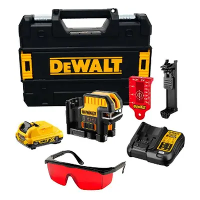 DeWALT Příslušenství - 10,8V AKU křížový laser, dosah 50 m, s příslušenstvím, 1x aku 2,0 Ah XR, 