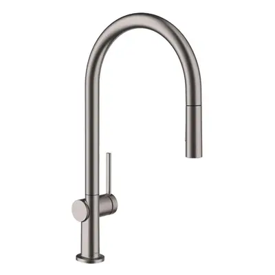 Hansgrohe M54 - Dřezová baterie Talis s výsuvnou sprškou, sBox, kartáčovaný černý chrom 72801340