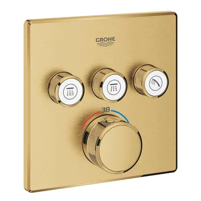 Grohe Grohtherm SmartControl - Termostatická baterie pod omítku, 3 ventily, kartáčovaný Cool Sun