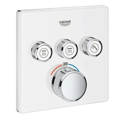 Grohe Grohtherm SmartControl - Termostatická vanová baterie pod omítku se 3 ventily, měsíční bíl