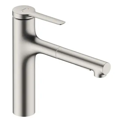 Hansgrohe Zesis M33 - Dřezová baterie 160, s výsuvnou sprškou s přepínačem, vzhled nerezu 748018