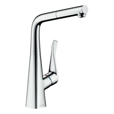 Hansgrohe Metris New - Dřezová baterie s výsuvnou koncovkou, chrom 14821000