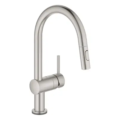 Grohe MintaTouch - Elektronická dřezová baterie s výsuvnou sprškou, supersteel 31358DC2