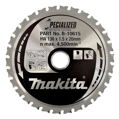 Makita Příslušenství - Pilový kotouč na kov, 136x20 mm, 30 zubů B-10615