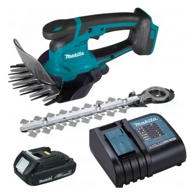 Makita Zahradní technika - 18V AKU nůžky na trávu, 1x aku 1,5 Ah LXT, nabíječka DUM111SYX