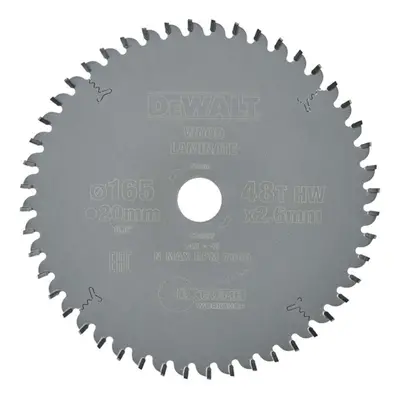 DeWALT Příslušenství - Pilový kotouč na dřevo 165x20 mm, 48 zubů DT4087