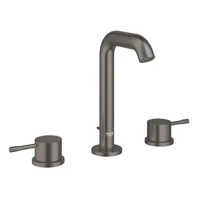 Grohe Essence - Umyvadlová baterie s výpustí, 3-otvorová instalace, kartáčovaný Hard Graphite 20