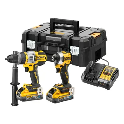 DeWALT Nářadí - 18V AKU sada příklepové vrtačky a rázového utahováku, 2x aku 5,0 Ah POWERSTACK, 