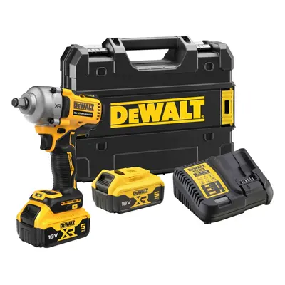 DeWALT Nářadí - 18V AKU rázový utahovák, 2x 5,0 Ah XR, nabíječka DCF891P2T