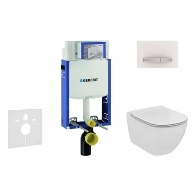 Geberit Kombifix - Modul pro závěsné WC s tlačítkem Sigma50, alpská bílá + Ideal Standard Tesi -