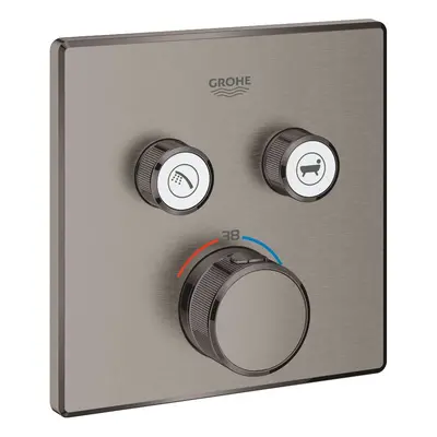 Grohe Grohtherm SmartControl - Termostatická baterie pod omítku se 2 ventily, kartáčovaný Hard G