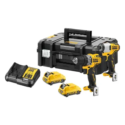 DeWALT Nářadí - 12V sada vrtačky a rázového utahováku, 2x aku 3,0 Ah XR, nabíječka DCK2110L2T