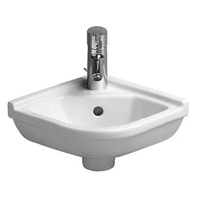 Duravit Starck 3 - Umývátko rohové 43x38 cm, s 1 otvorem pro baterii, bílá 0752440000