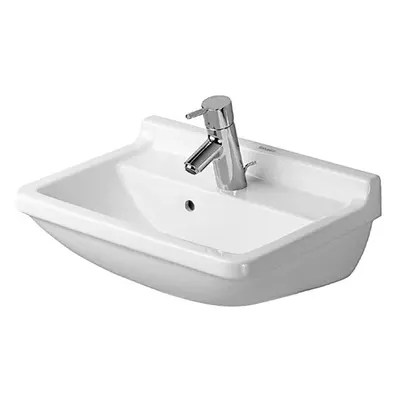 Duravit Starck 3 - Umyvadlo 50x36 cm, s přepadem, s otvorem pro baterii, bílá 0300500000