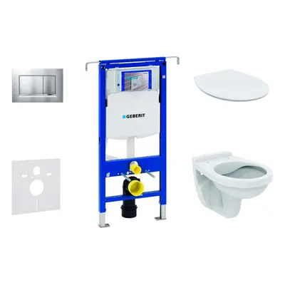 Geberit Duofix - Set předstěnové instalace, klozet Alpha se sedátkem, tlačítko Sigma30, chrom ma